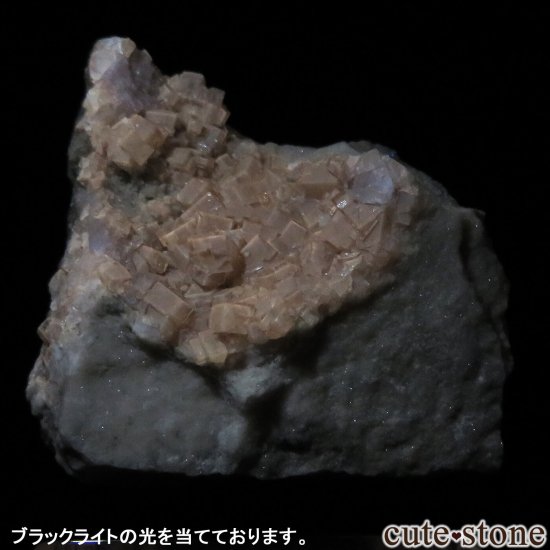 アメリカ オハイオ州産 フローライトの母岩付き原石 No.12の写真1 cute stone
