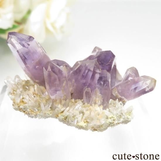 メキシコ ゲレロ産 アメジスト&クォーツの原石(クラスター) No.23の写真1 cute stone
