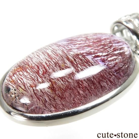 インド カルール産のファイヤークォーツ&アメジストのペンダントトップ No.7の写真1 cute stone