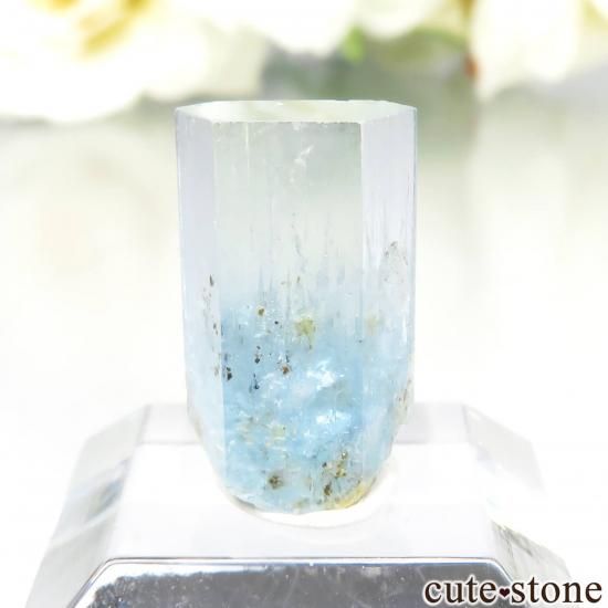 ナミビア産　アクアマリン　柱状原石 ナミビア エロンゴ産 アクアマリン&ブラックトルマリンの結晶