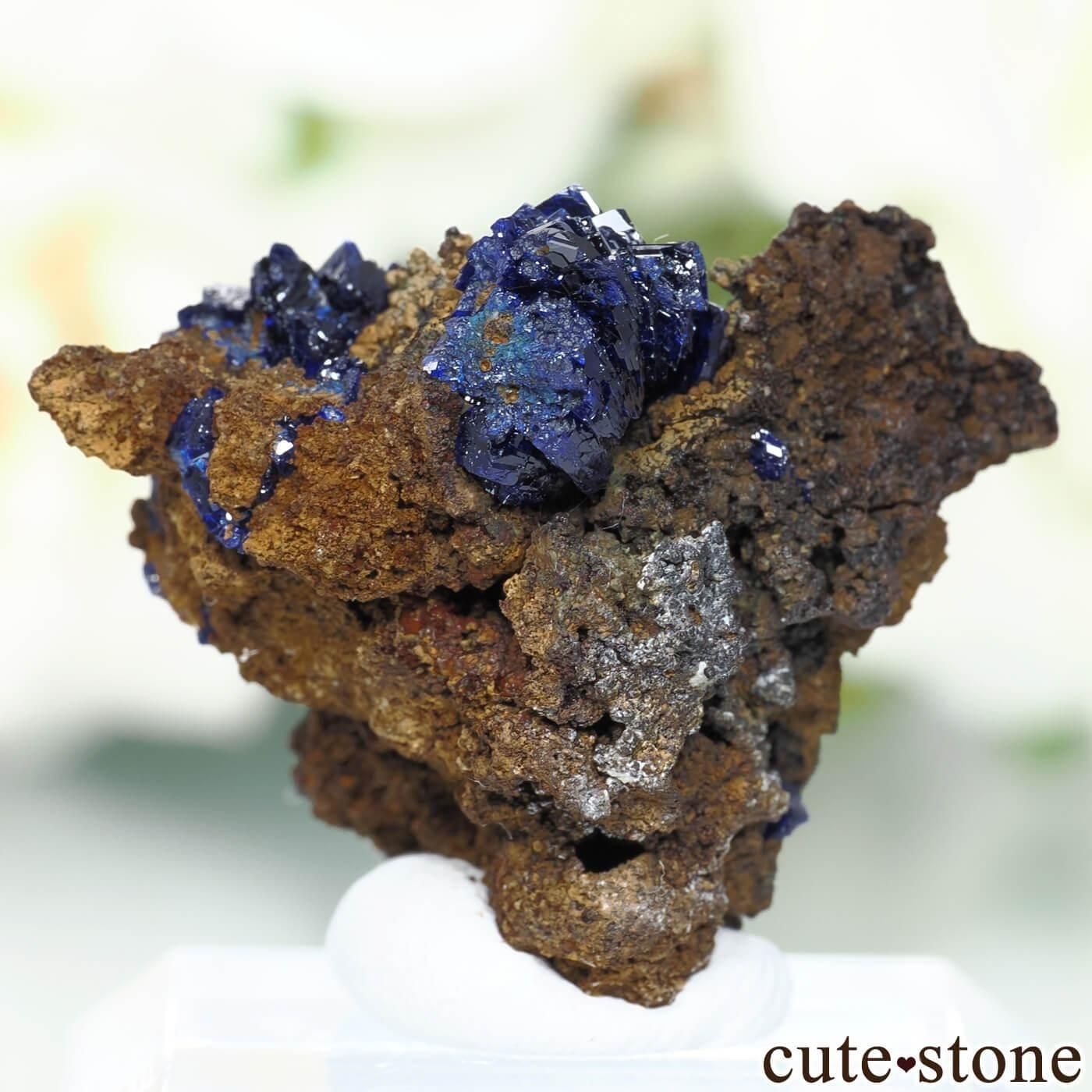 アメリカ アリゾナ州 Bisbee産 アズライトの原石 No.2の写真1 cute stone