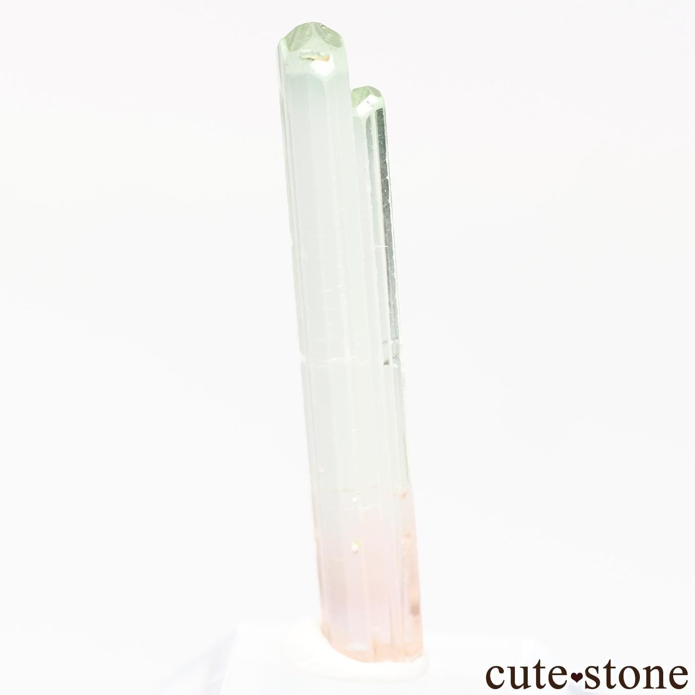 グラデーション ピンク グリーン トルマリン ラフストーン 原石 置物