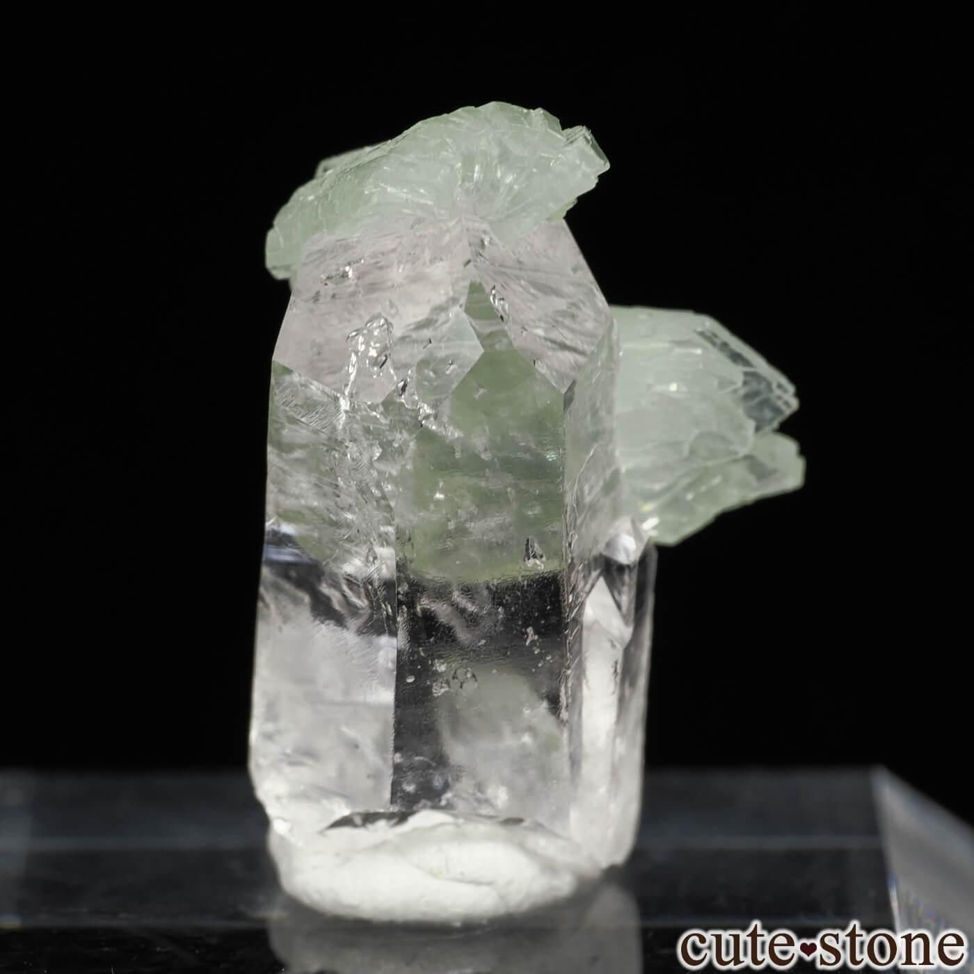 ナミビア ブランドバーグ Goboboseb産 クォーツ&プレナイト No.15の写真1 cute stone