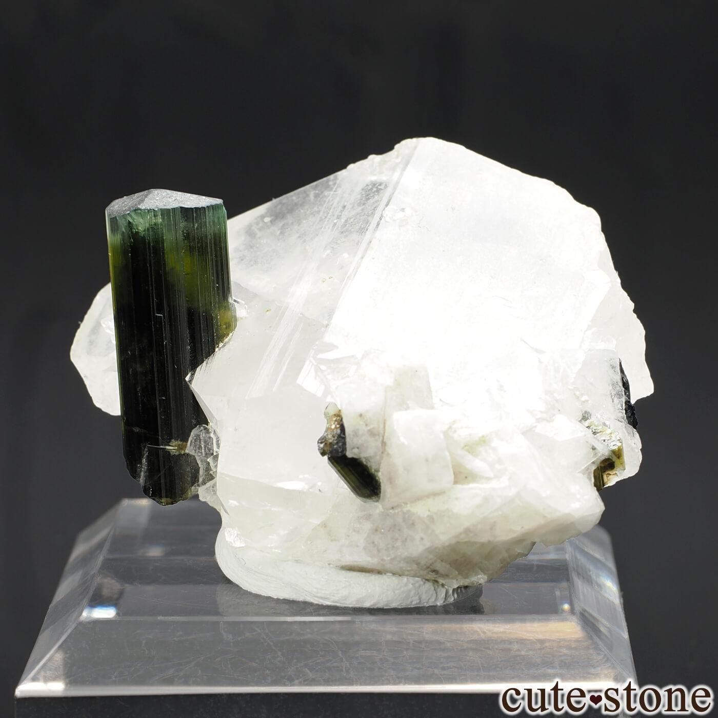 パキスタン Stak Nala産 トルマリン＆クォーツの原石 No.18