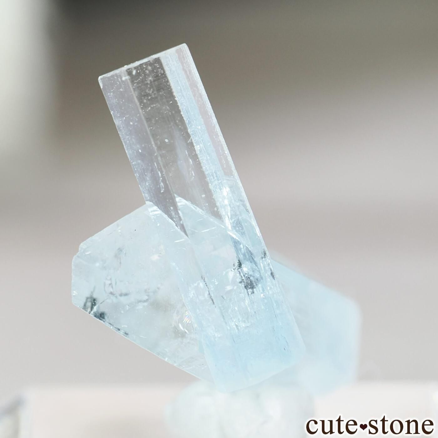 ナミビア産　アクアマリン　柱状原石 アクアマリン 海底遺跡 ナミビア産 38g/ 鉱物・結晶原石