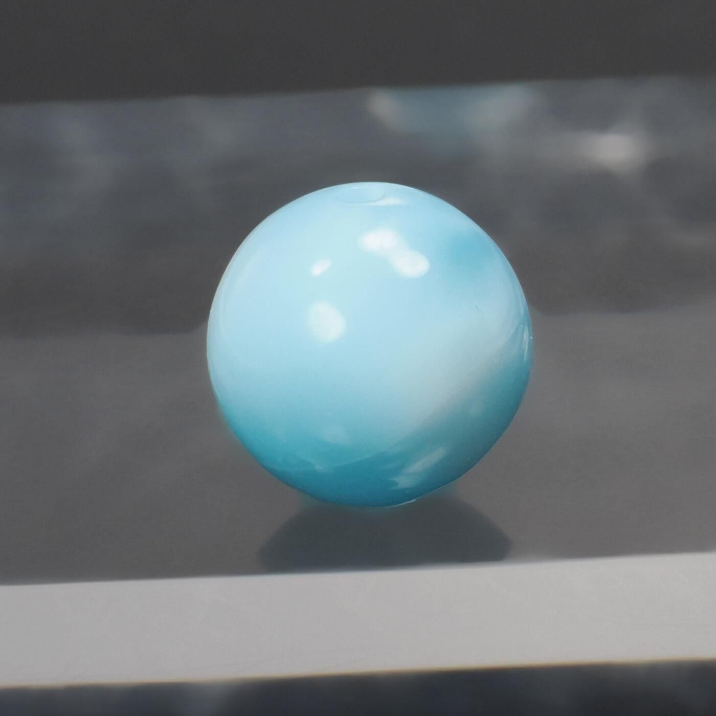 【粒売り・特価】 ラリマー(アイスラリマー)ラウンド 約9mm AAAA No.13の写真1 cute stone