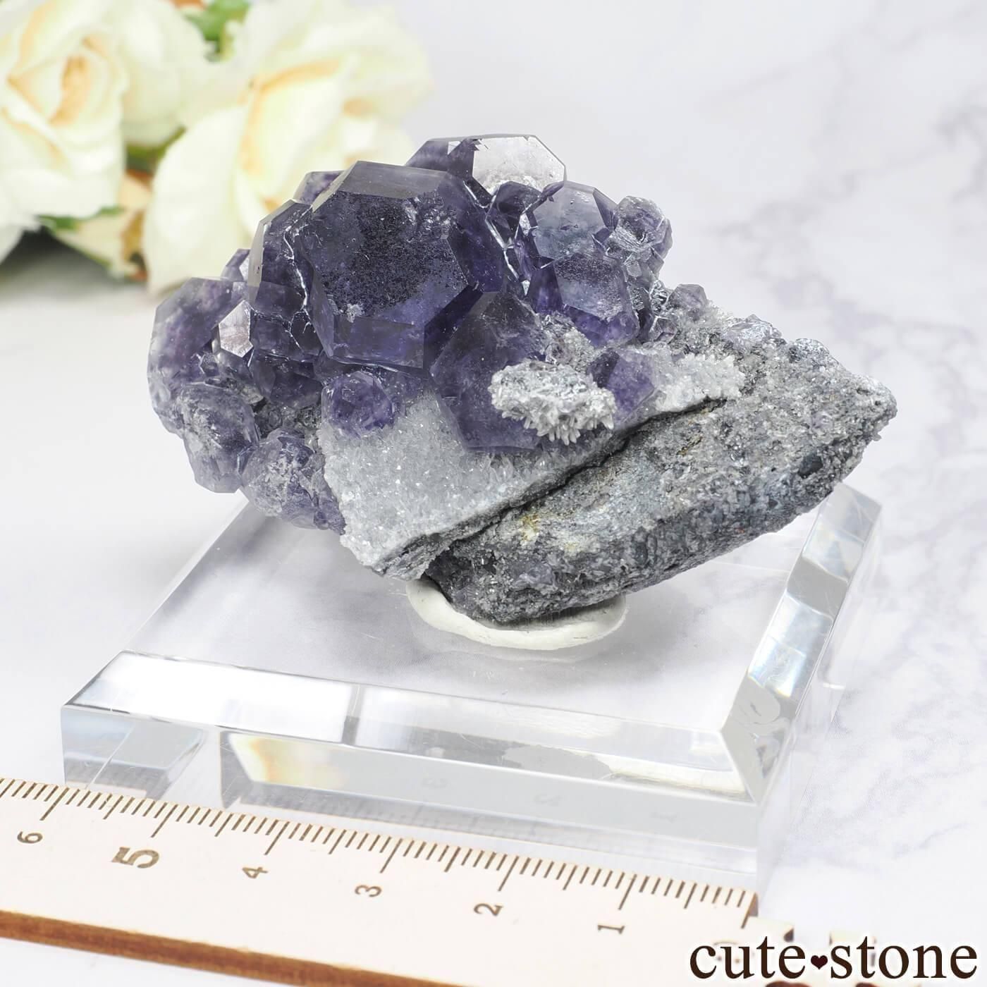 中国 福建省 Xia Yang Mine産 フローライト＆クォーツの原石 No.44