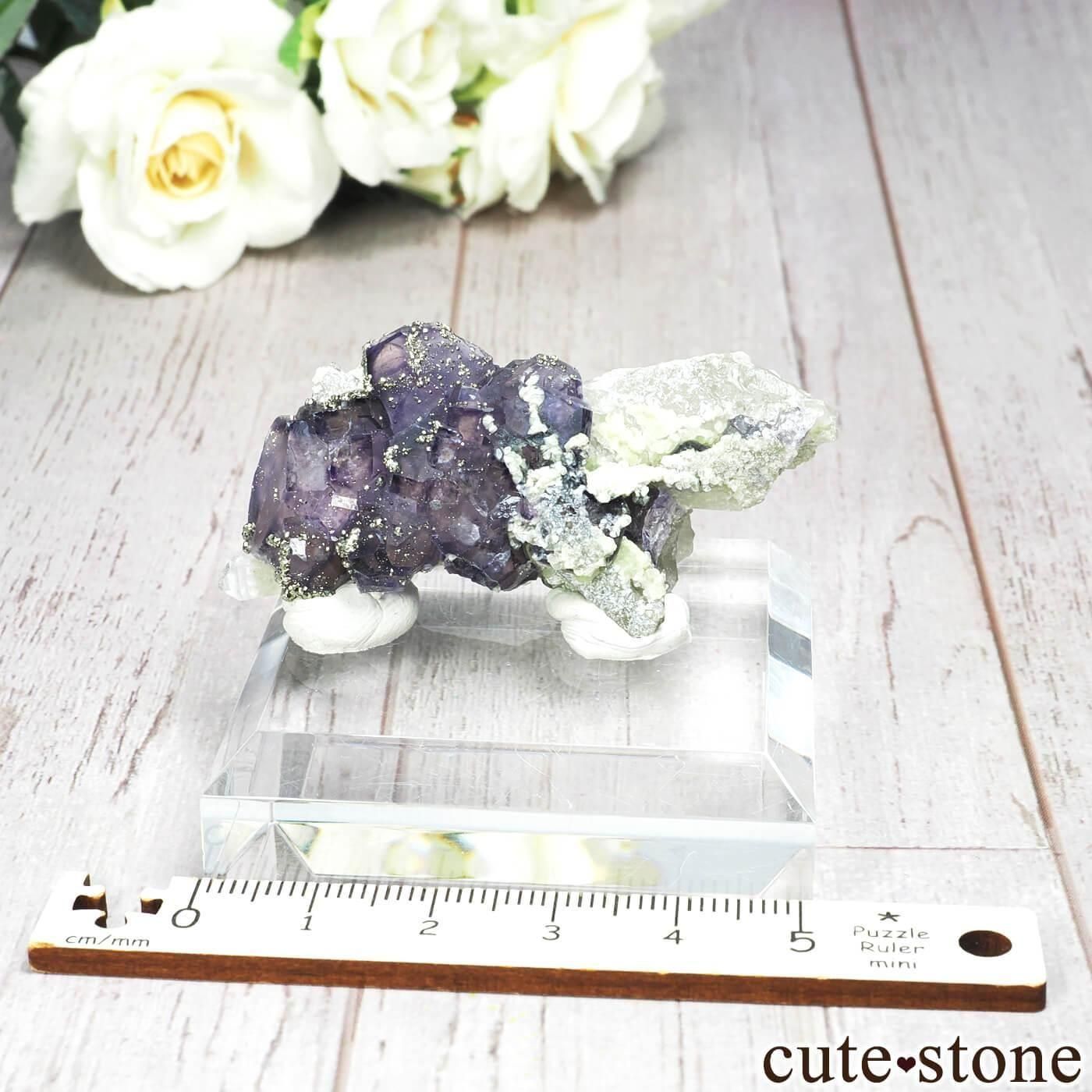 内モンゴル自治区 Yindu産 フローライト＆パイライト＆クォーツの原石