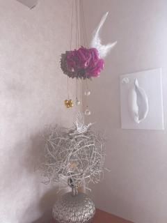 garland with frying bird