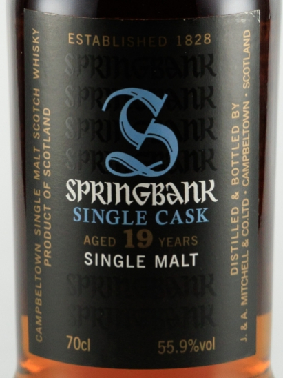 スプリングバンク 19年 1995 for WHISKYLIVE 55.9度 (ラベル スプリングバンク 19年 1995 for WHISKYLIVE 55.9度 (ラベル