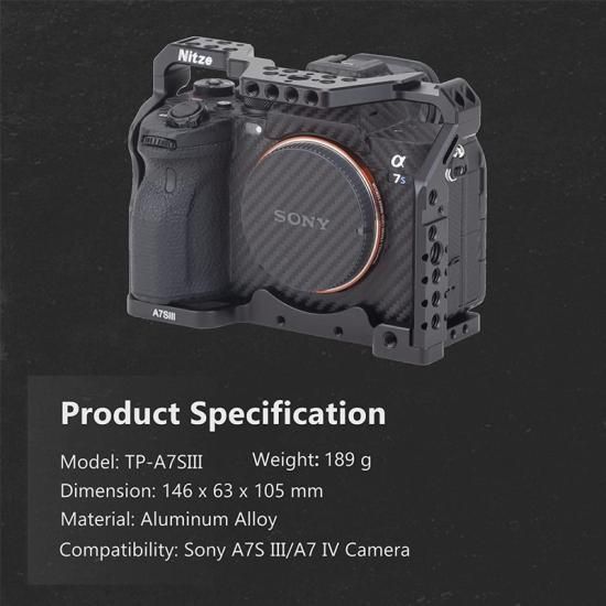 Nitze Sony a7SIII / a7IV 専用ケージ HDMIケーブルクランプ付き(TP