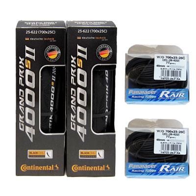 Continental GRAND PRIX 4000 S II/パナレーサーR'AIR TW723-28LF-RA
