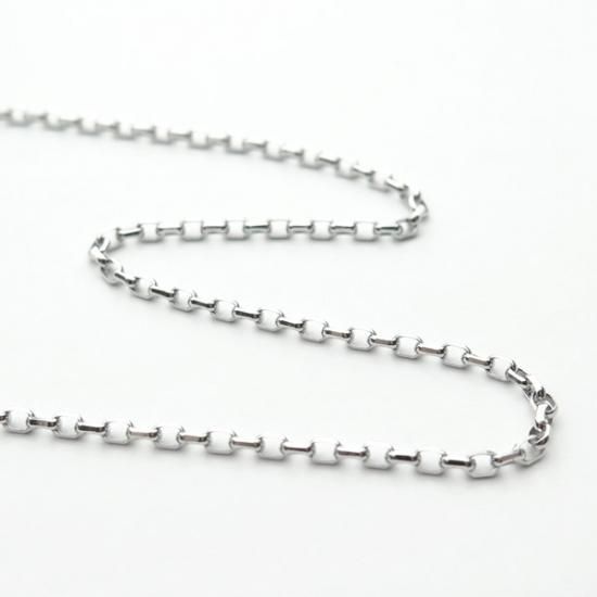 K18 WG ホワイトゴールド18金小豆アズキネックレス10g 50㎝