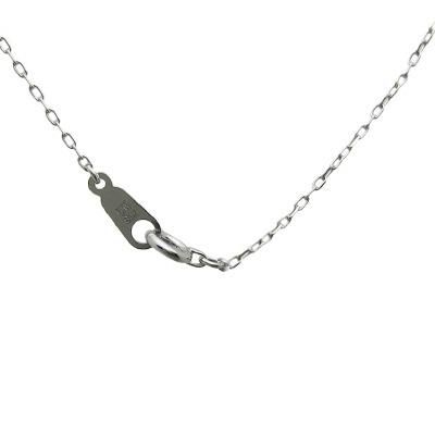 K18ホワイトゴールド アズキ「小豆」ブレスレット 18cm 1.0mm