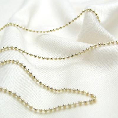 美品 K18WG カットボールチェーンネックレス 楽天市場】K18WG カットボールチェーン ネックレス(45cm、幅1.2
