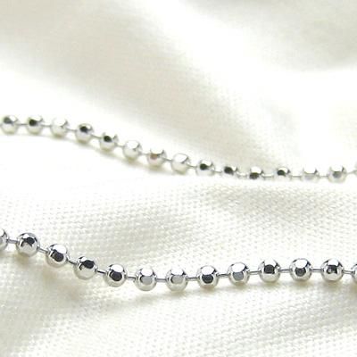 プラチナ　カットボールチェーンネックレス　45cm Pt850 プラチナ カットボールチェーン 45cm 0.8mm | ネックレス
