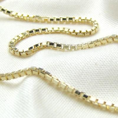 K18イエローゴールド ベネチアンチェーン 60cm 1.4mm K18イエローゴールド ベネチアンチェーン 60cm 1.4mm