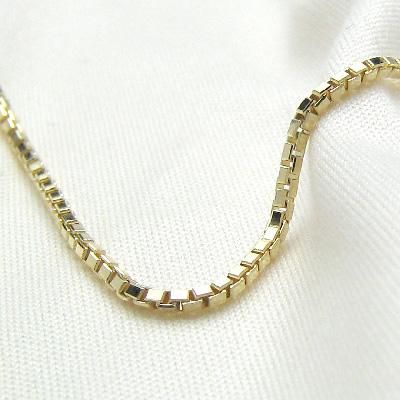上品なファッション K18イエローゴールド 1.4mm 18cm ベネチアンブレスレット イエローゴールド