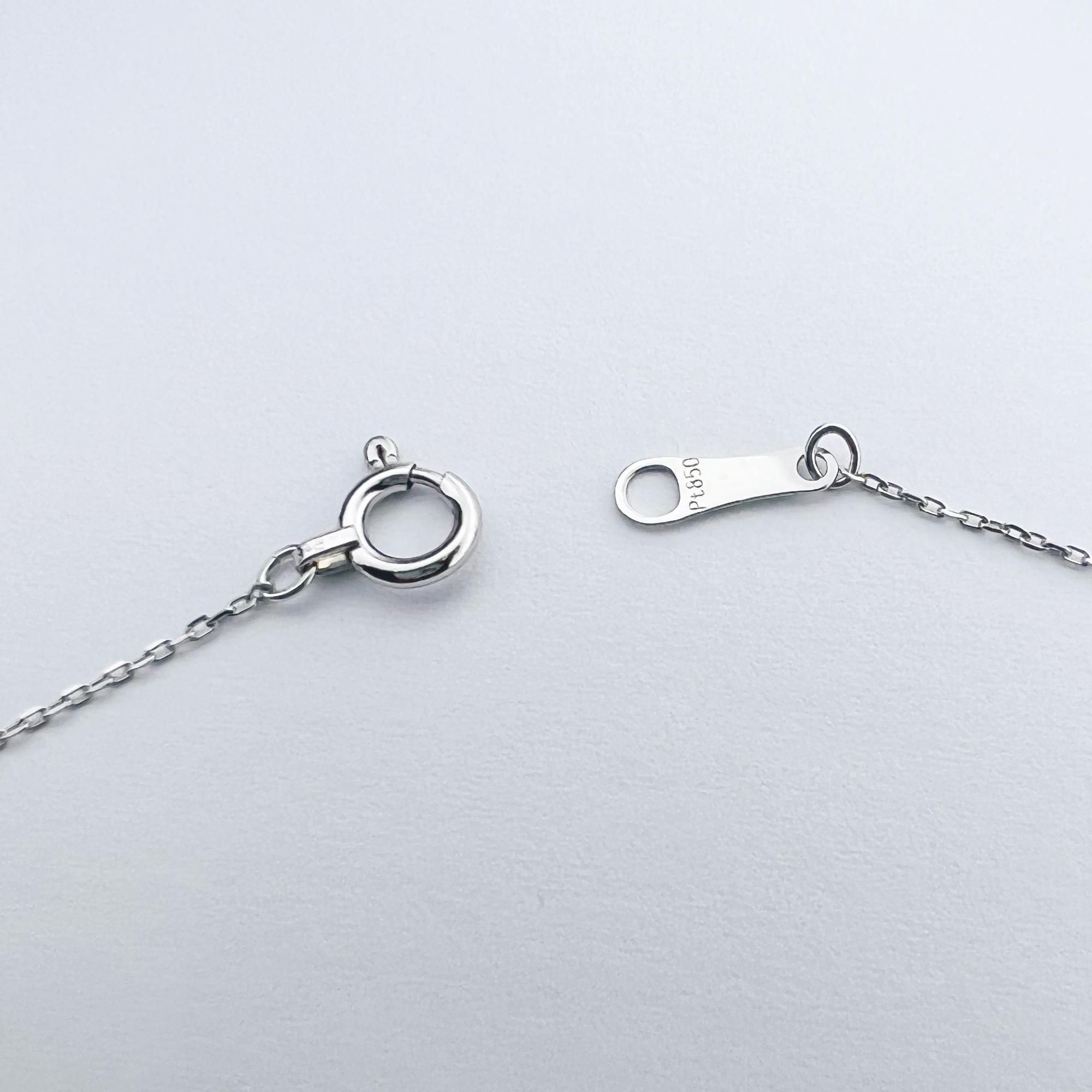 Pt850 プラチナ イニシャルMダイヤモンドネックレス 0.05ct 40cm Pt850 プラチナ イニシャルMダイヤモンドネックレス 0.05ct 40cm