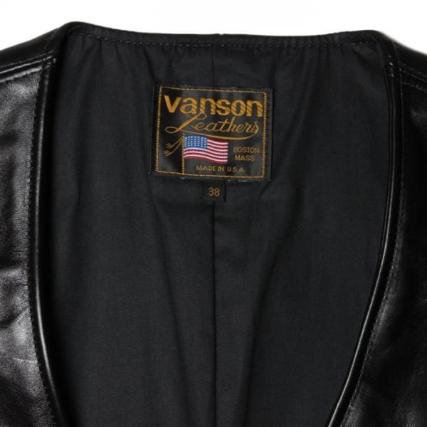 バンソン フロントジップ レザーベスト VANSON VZ LEATHER VEST バンソン フロントジップ レザーベスト VANSON VZ LEATHER VEST