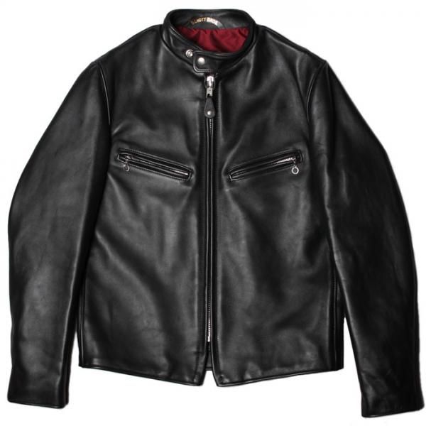 SCHOTT VINTAGE CAFE RACER LEATHER JACKET