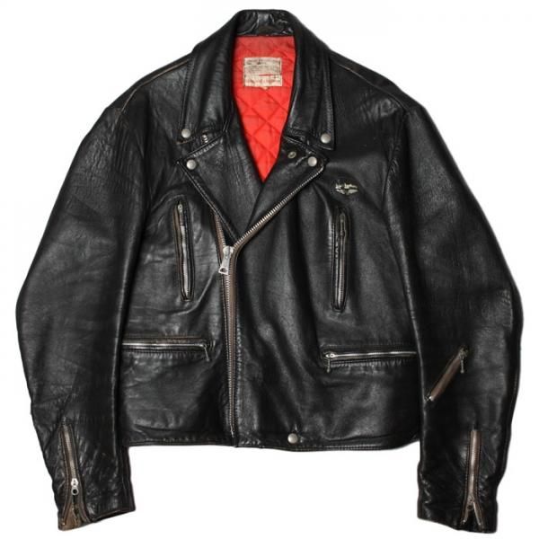 ルイスレザー　ヴィンテージ　70年代　ライトニング　Lewis Leathers 1970年代 ルイスレザーズ ライトニング ブラック サイズ42 LEWIS