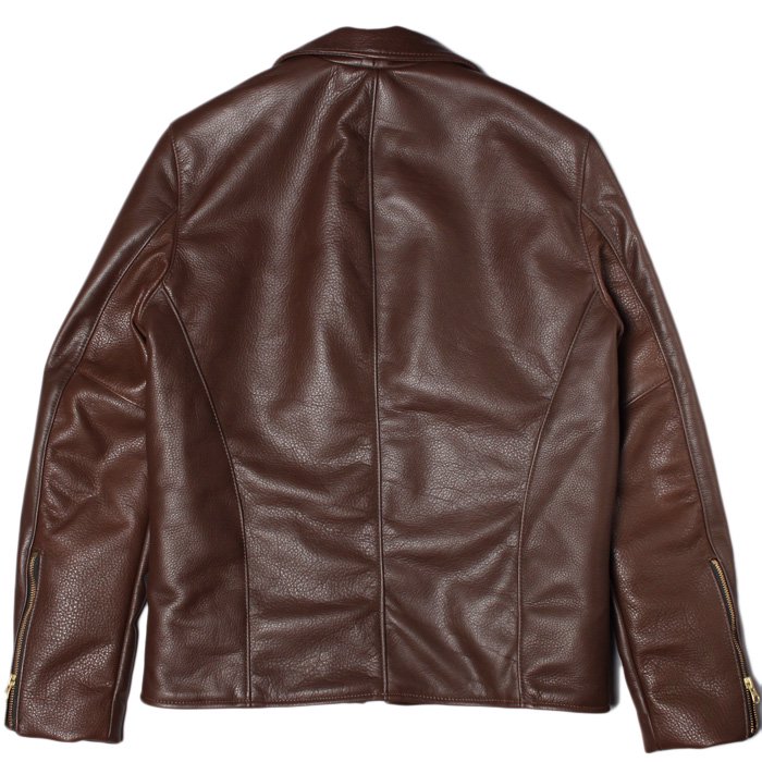 VANSON ENF SLIM FITTED SOFT COW LEATHER - BROWN バンソン シングル