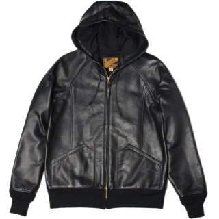 <img class='new_mark_img1' src='https://img.shop-pro.jp/img/new/icons14.gif' style='border:none;display:inline;margin:0px;padding:0px;width:auto;' />Y'2 LEATHER STEER OIL HOODED PARKA BLACK (SB-152) ワイツーレザー ステアオイル フーデッドパーカー ブラック 