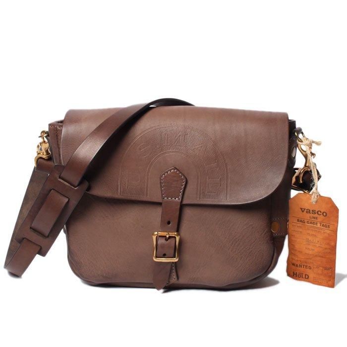 ヴァスコ レザー ポストマン ミニ ショルダーバッグ 刻印有り グレー VASCO LEATHER POSTMAN MINI SHOULDER BAG (TYPE-2) GRAY ヴァスコ レザー ポストマン ミニ ショルダーバッグ 刻印有り グレー VASCO LEATHER POSTMAN MINI SHOULDER BAG (TYPE-2) GRAY