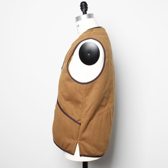 ☆3倍 ☆ Barbour Front zip fur liner vest regular fit BROWN