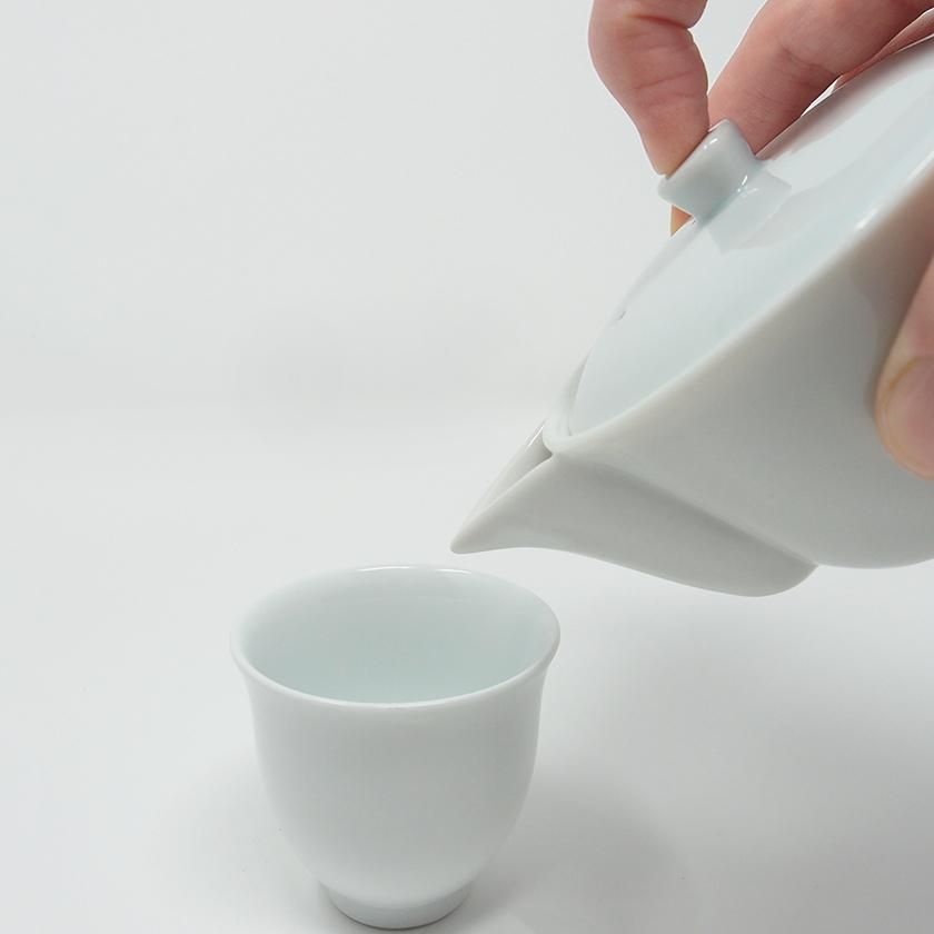 お茶屋さんが使う宝瓶(ほうひん)急須 美濃焼 白磁 - ネクス お茶屋さんが使う宝瓶(ほうひん)急須 美濃焼 白磁 - ネクス