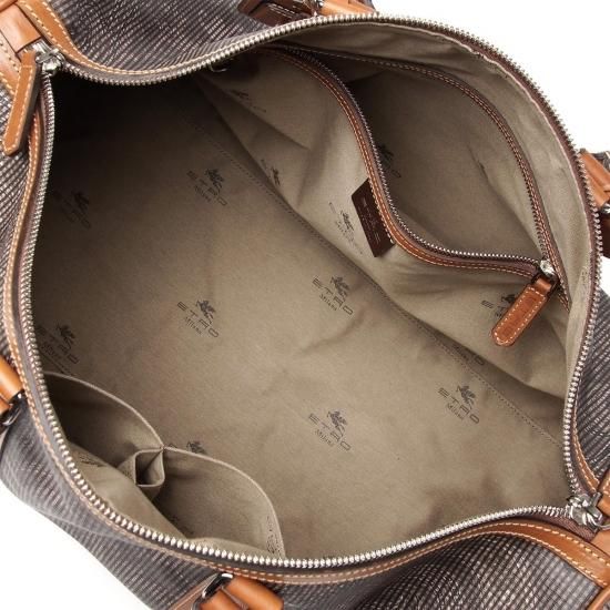 美品 ETRO ボストンバッグ2way ショルダー 大容量 ペイズリー ブラウン ETRO エトロ 2WAY ボストンバッショルダー付 ペイズリー柄 旅行