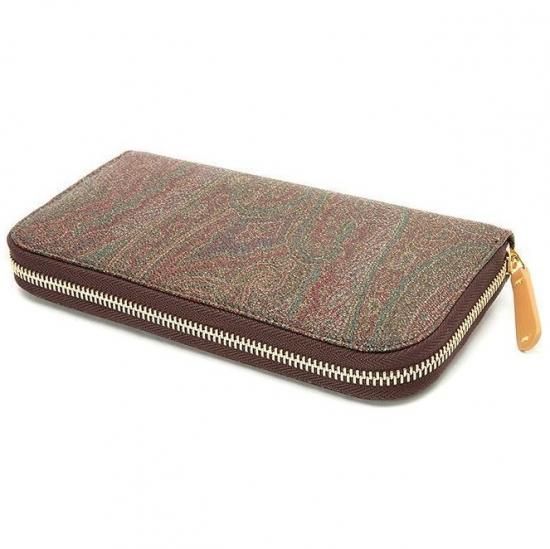 ETRO 長財布 ペイズリー マルチカラー レザー