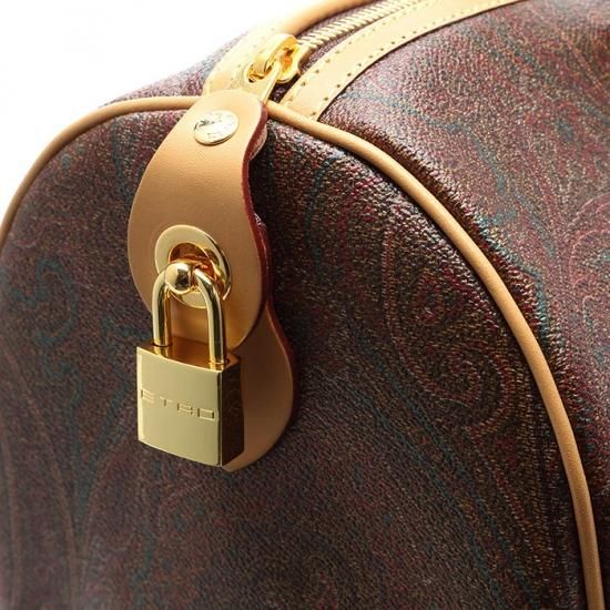 ☆売れ筋☆ ボストンバッグ / 35.5×27×17cm / ブラウン×マルチ ☆売れ筋☆ ボストンバッグ / 35.5×27×17cm / ブラウン×マルチ