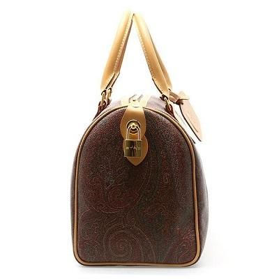 エトロ　ETRO ペイズリー柄 ボストンバッグ ブラウン ETRO エトロ ハンドバッグ ボストンバッグ レディース