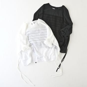<img class='new_mark_img1' src='https://img.shop-pro.jp/img/new/icons13.gif' style='border:none;display:inline;margin:0px;padding:0px;width:auto;' />gram / ࡡg_585LACE SWITCHING SLIT BLOUSE(LADIES)