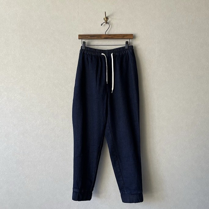 【H-MYPT009】 Knit denim easy pants