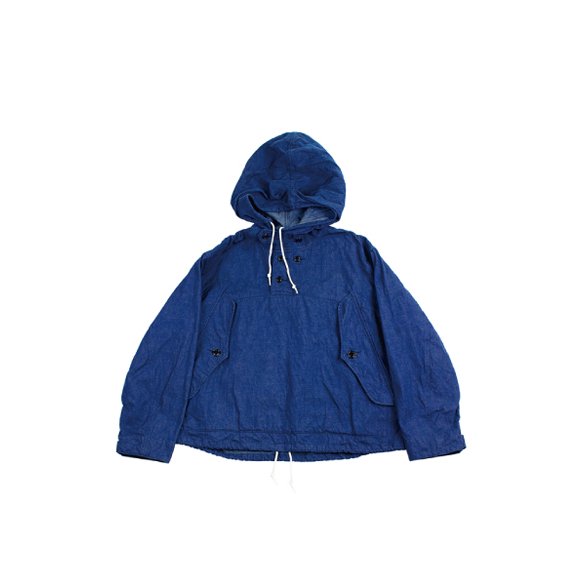 Denim anorak hoodie