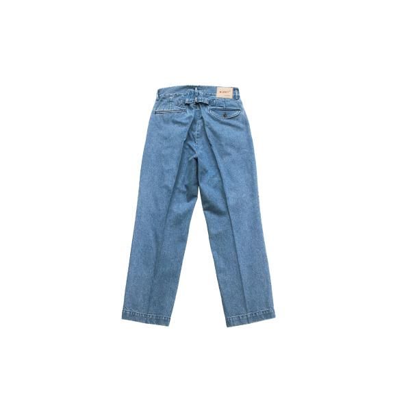 Denim two tuck wide trousers - H.UNIT