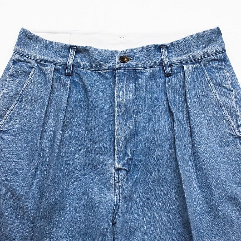◆25SS HUG YOUR SKIN Tuck Denim Pants/2色◆ Graphpaper 25SS 新作 Selvage Denim Two Tuck Wide Pants style