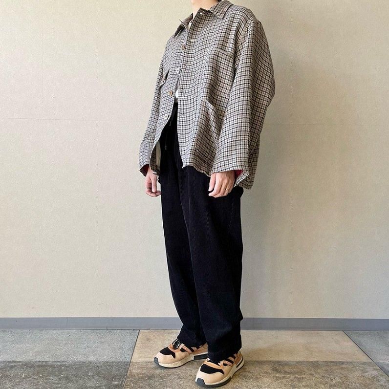 H.UNIT WOOL CHECK coverall 24AW 定価37400円 Wool check coverall - H.UNIT