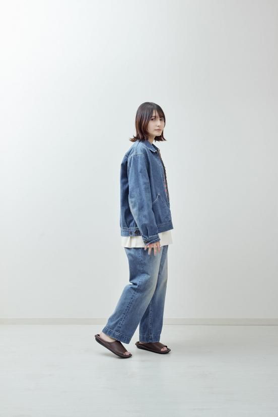 Denim work trousers（Used wash) - H.UNIT