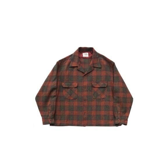 <img class='new_mark_img1' src='https://img.shop-pro.jp/img/new/icons6.gif' style='border:none;display:inline;margin:0px;padding:0px;width:auto;' />Ombre check open collar long sleeves shirt