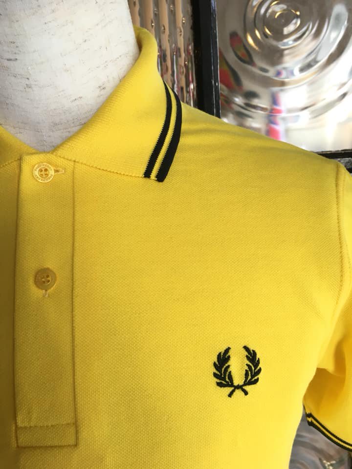 TWIN TIPPED FRED PERRY SHIRT M12 【CYBER YELLOW/BLACK】 - Jump the 