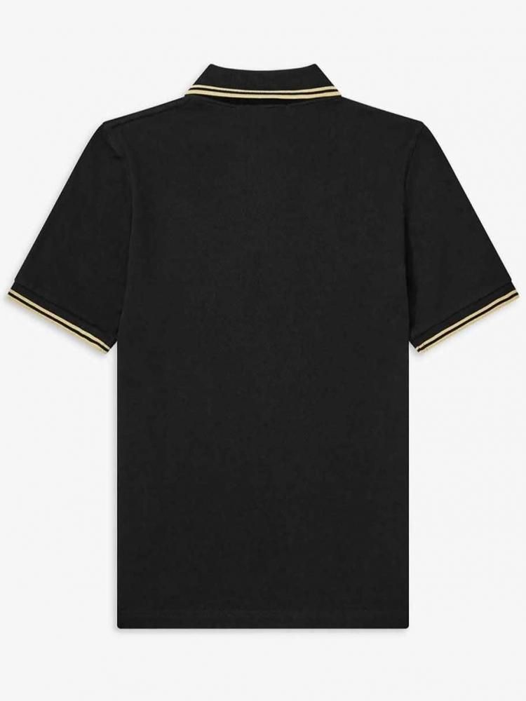 TWIN TIPPED FRED PERRY SHIRT M12 【BLACK/CHAMPAGNE】☆英国直