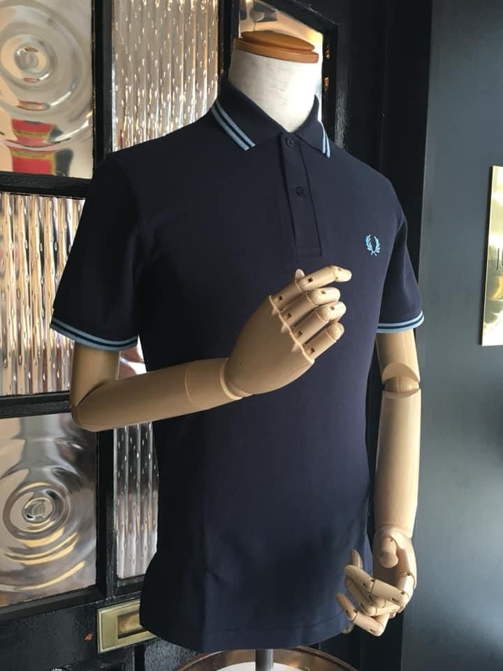 【最終値下げ】The Fred Perry Shirt - M12 38 TWIN TIPPED FRED PERRY SHIRT M12 【NAVY / ICE】☆英国直輸入