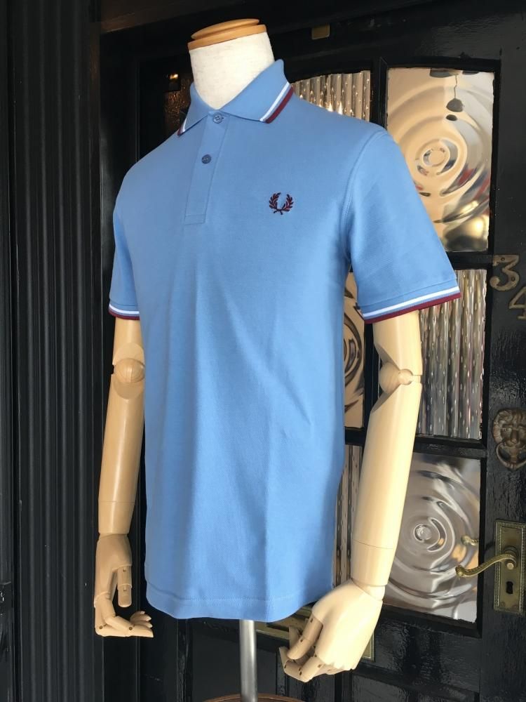 TWIN TIPPED FRED PERRY SHIRT M12 【MID BLUE】☆Fred Perry TWIN TIPPED FRED PERRY SHIRT M12 【MID BLUE】☆Fred Perry
