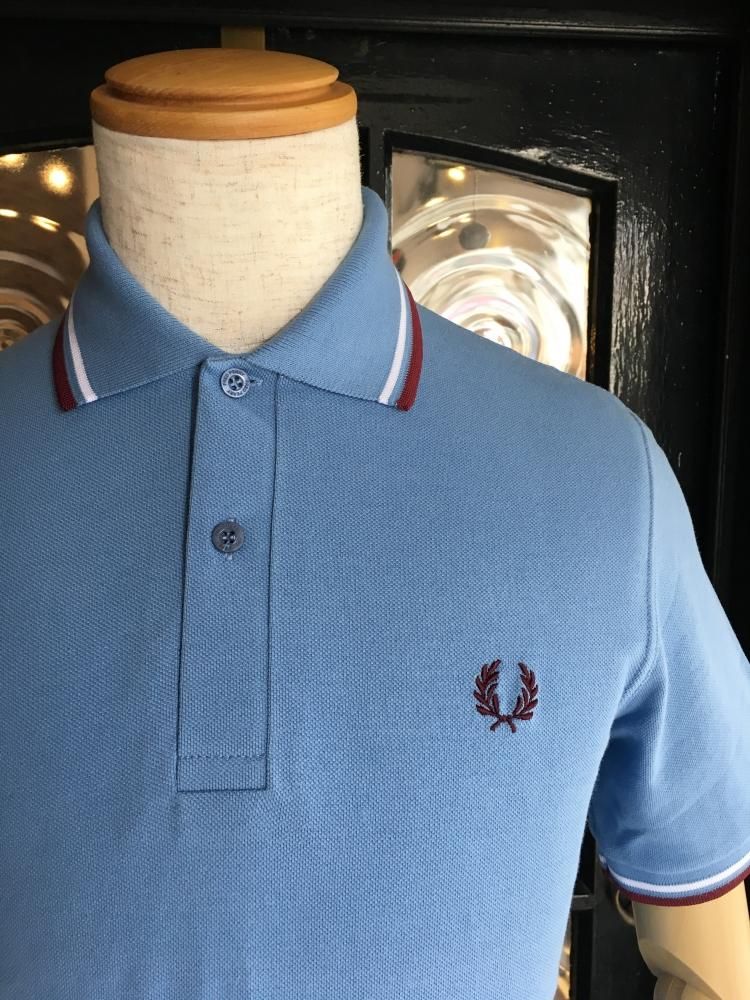 TWIN TIPPED FRED PERRY SHIRT M12 【MID BLUE】☆Fred Perry