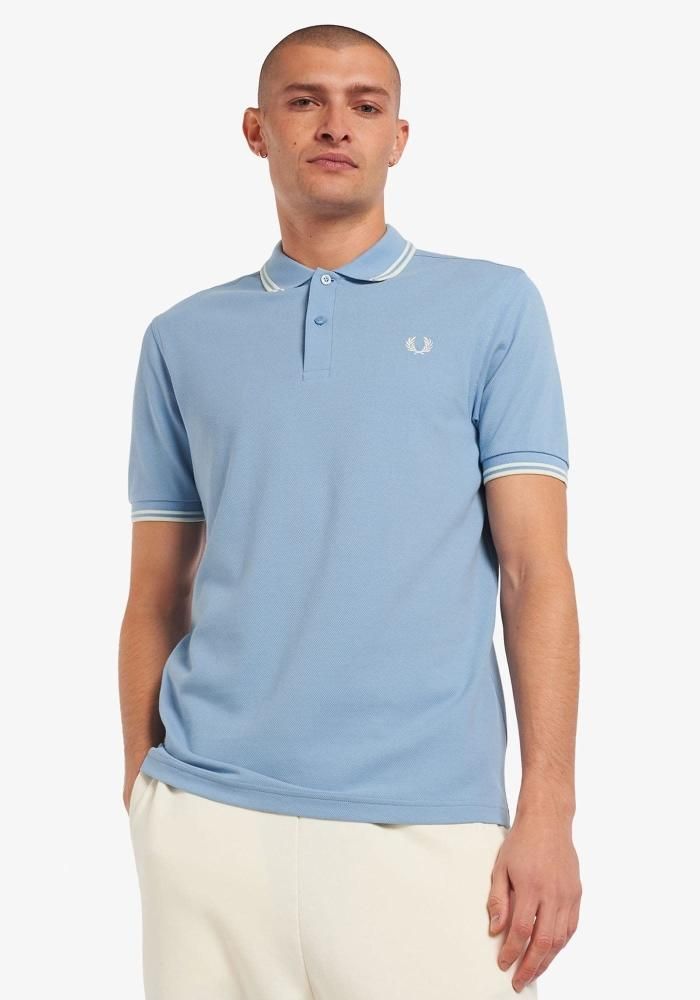 The Fred Perry Shirt M3600 【SKY/SNOW/SNOW】☆英国直輸入