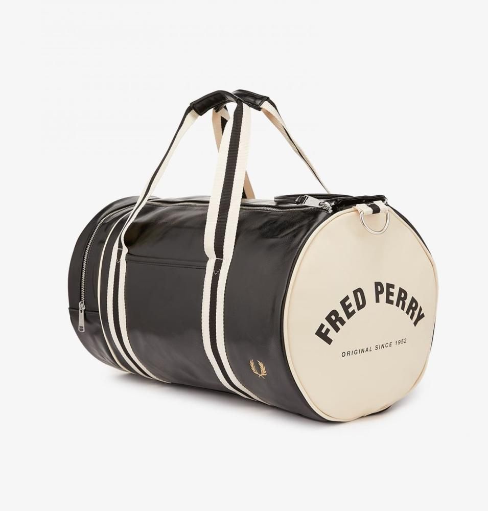 FRED PERRY☆Classic Barrel Bag【Black】☆英国直輸入 FRED PERRY☆Classic Barrel Bag【Black】☆英国直輸入